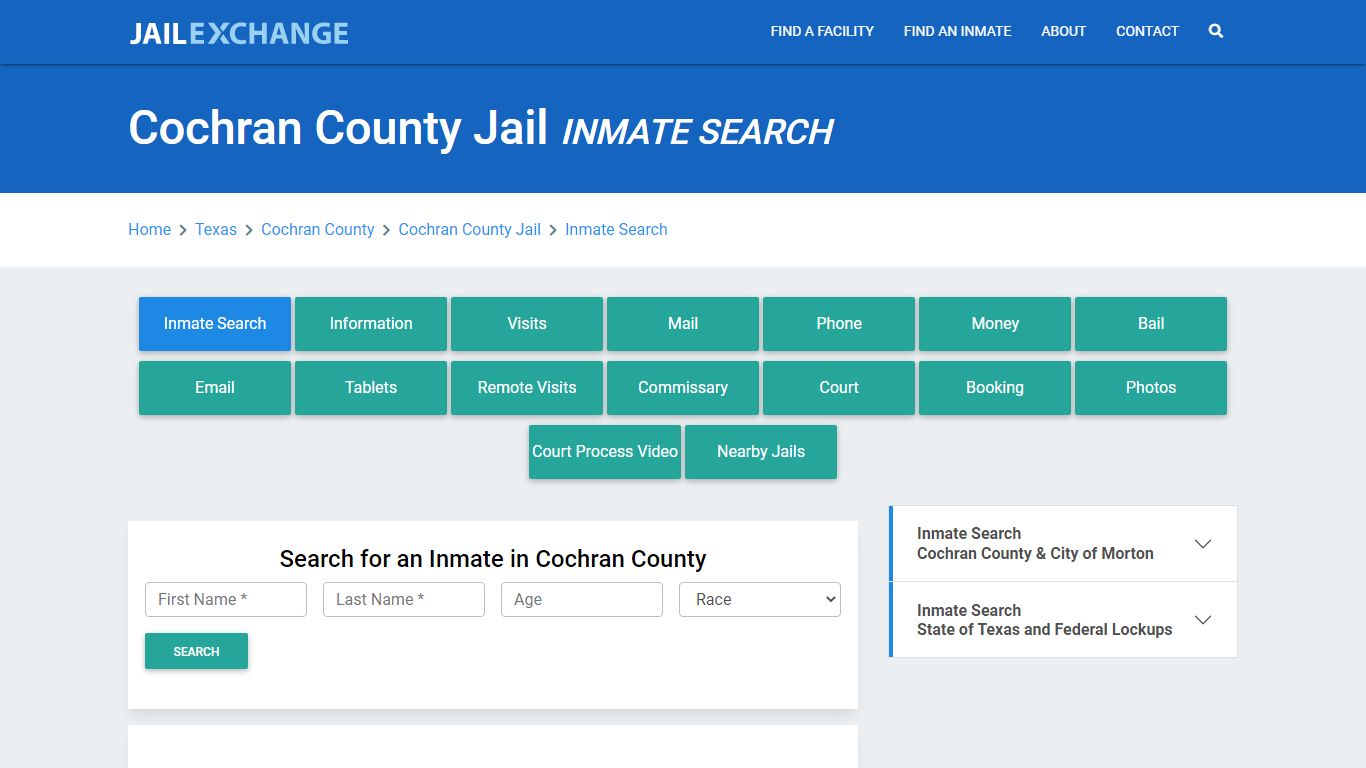 Cochran County Jail, TX Inmate Search: Roster & Mugshots